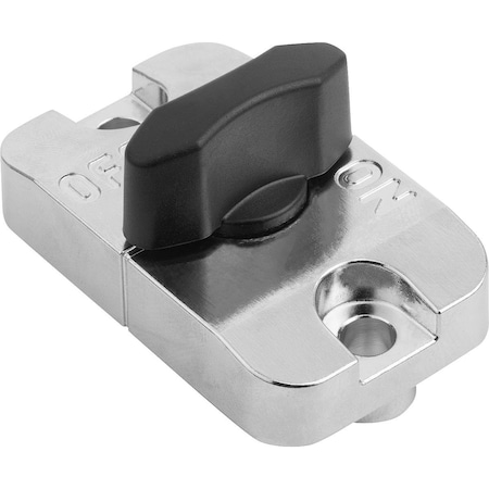 Sliding Clamp Oblong Hole Zinc, Black, Comp:Thermoplastic T=6